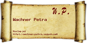 Wachner Petra névjegykártya